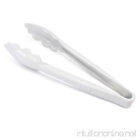 New Star Foodservice 35674 Utility Tong  High Heat Plastic  Scalloped  9 inch  Set of 12  White - B009LMM6QO